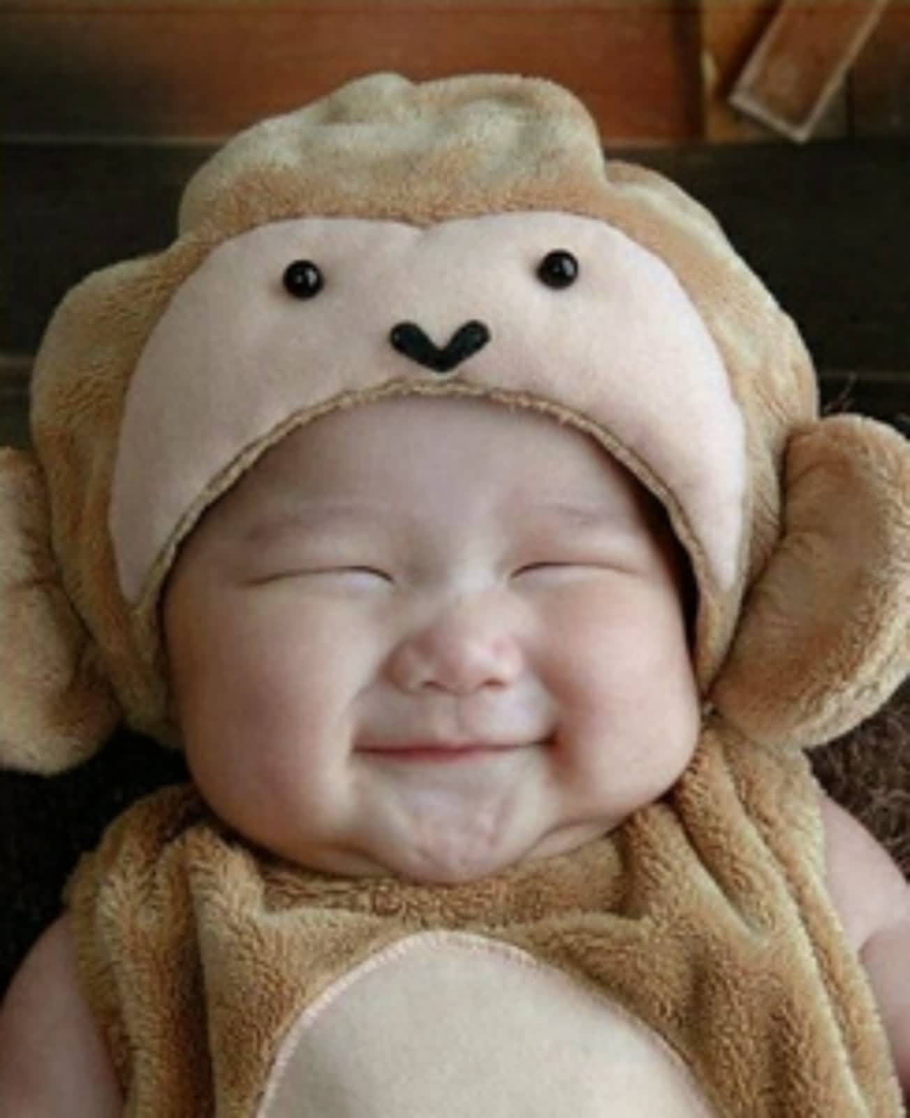 Cute Funny Baby Smile During Sleeping