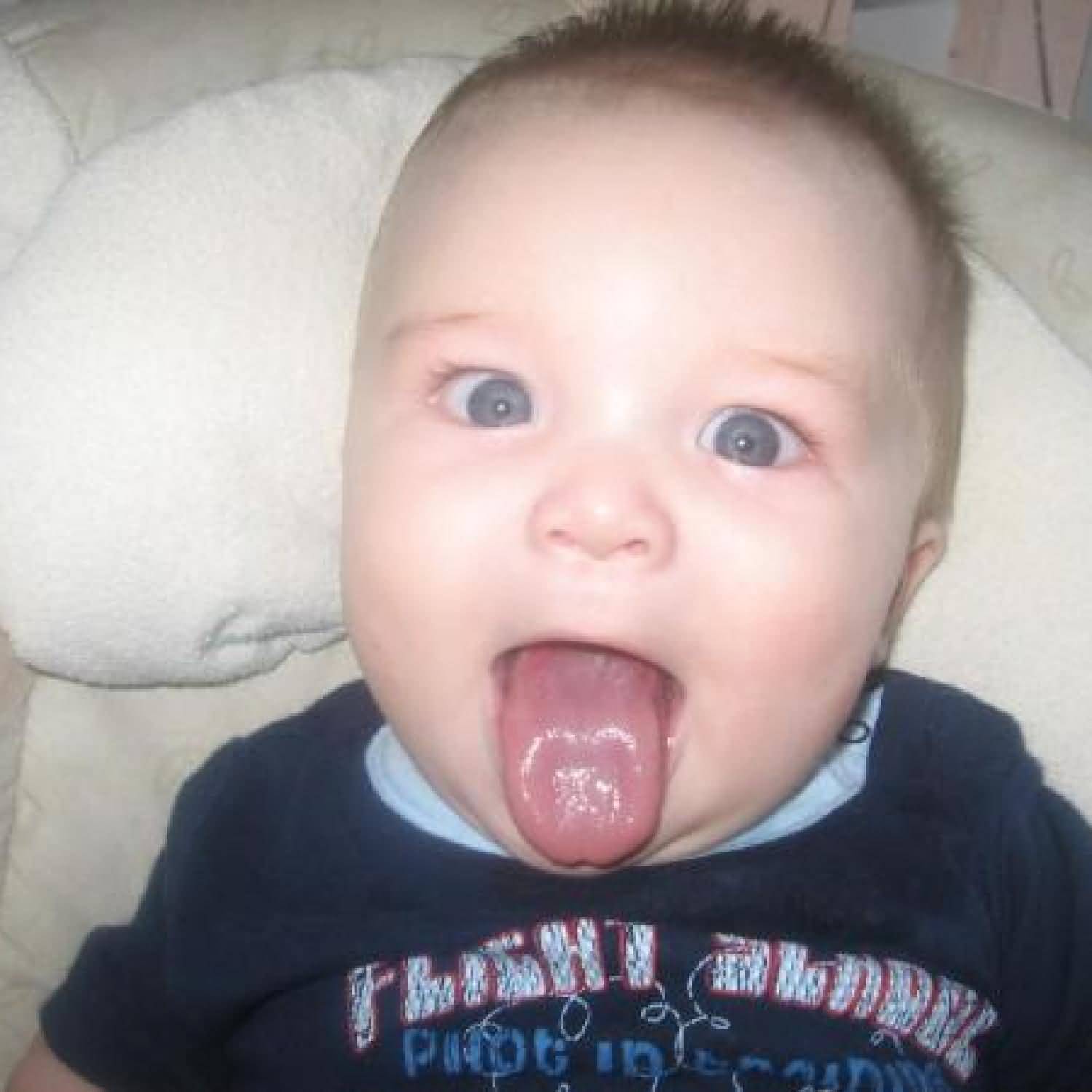 Funny Baby Showing Tongue