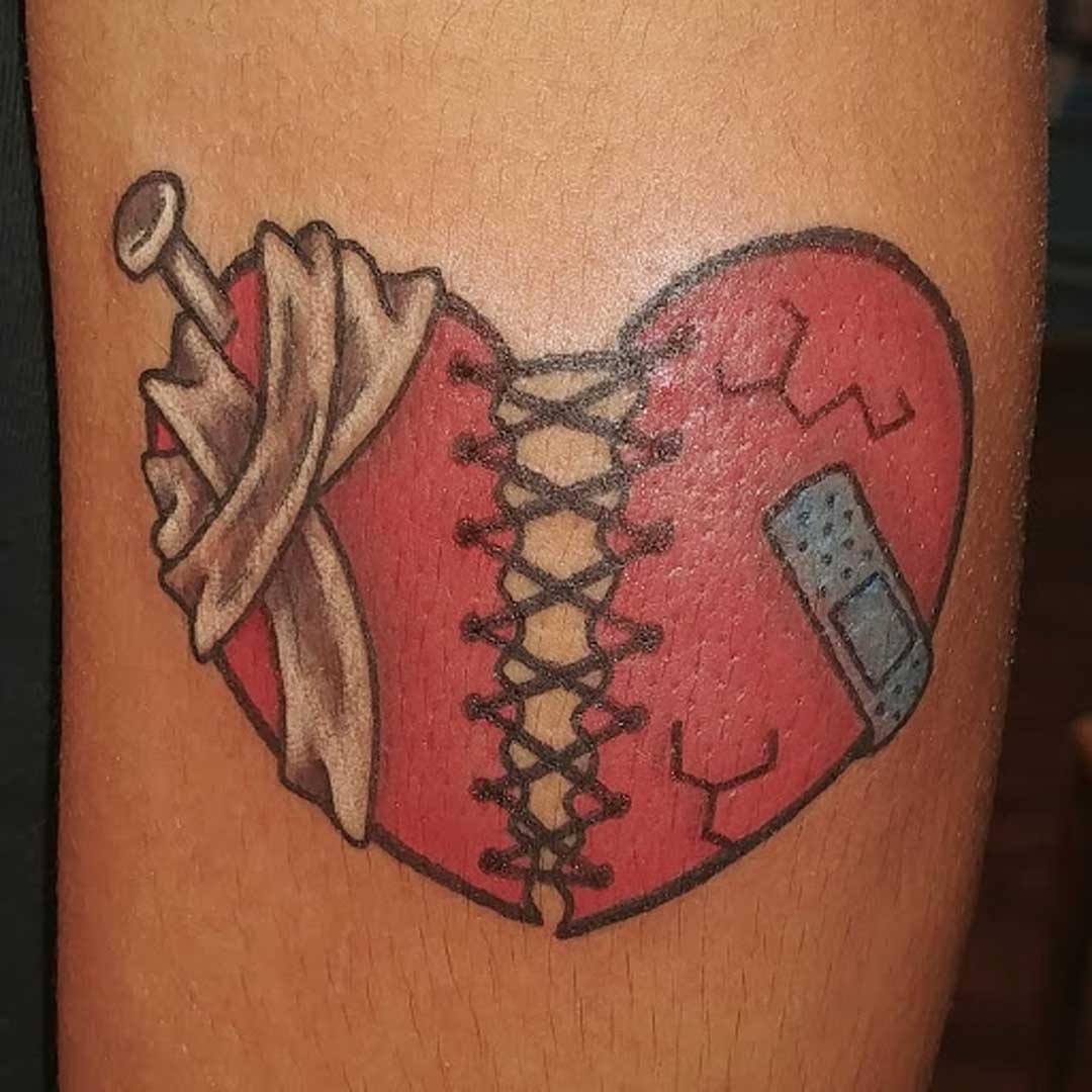 Broken Heart Arm Tattoo