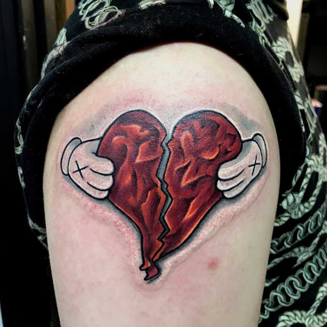 Broken Heart Tattoo Designs For Men