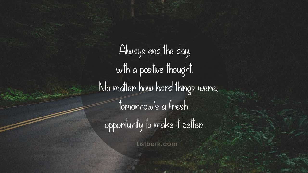 Positive Good Night Messages