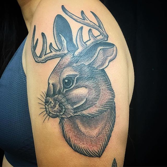 Share more than 66 jackalope skull tattoo in.cdgdbentre