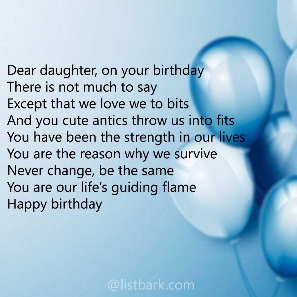 Daughter Birthday