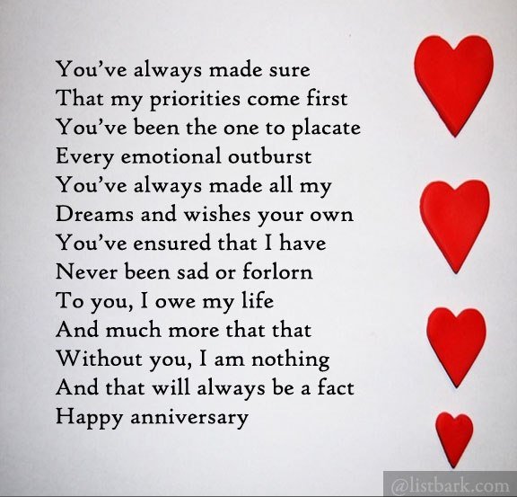 husband anniversary poem