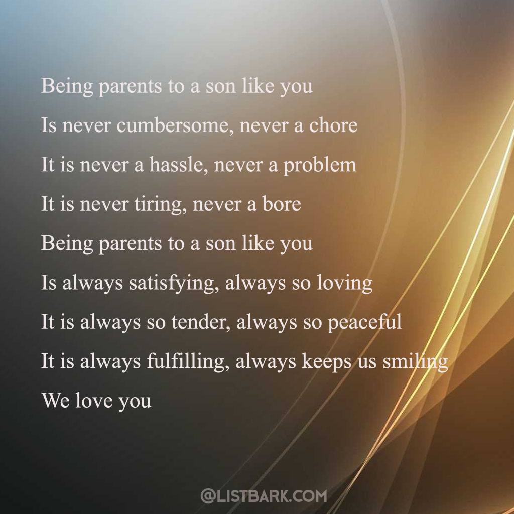 poems from a mother to her son