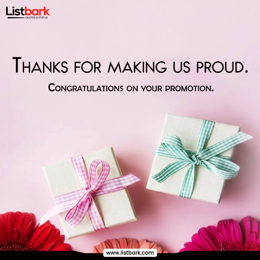 Congratulations for Promotion