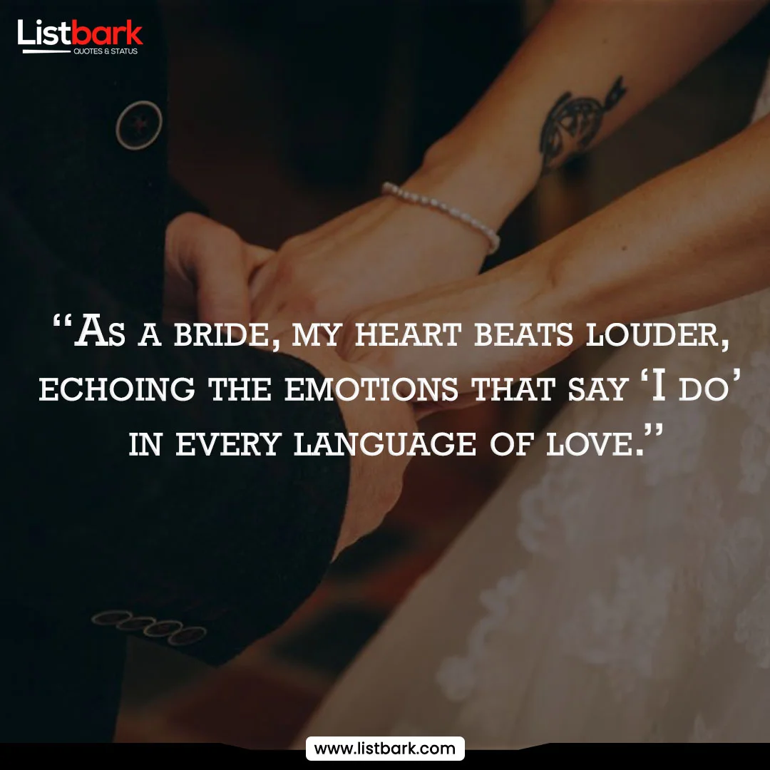 Emotional bride quotes